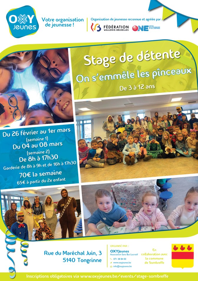 Affiche A3 print   Stage de détente 2024 @Sombreffe