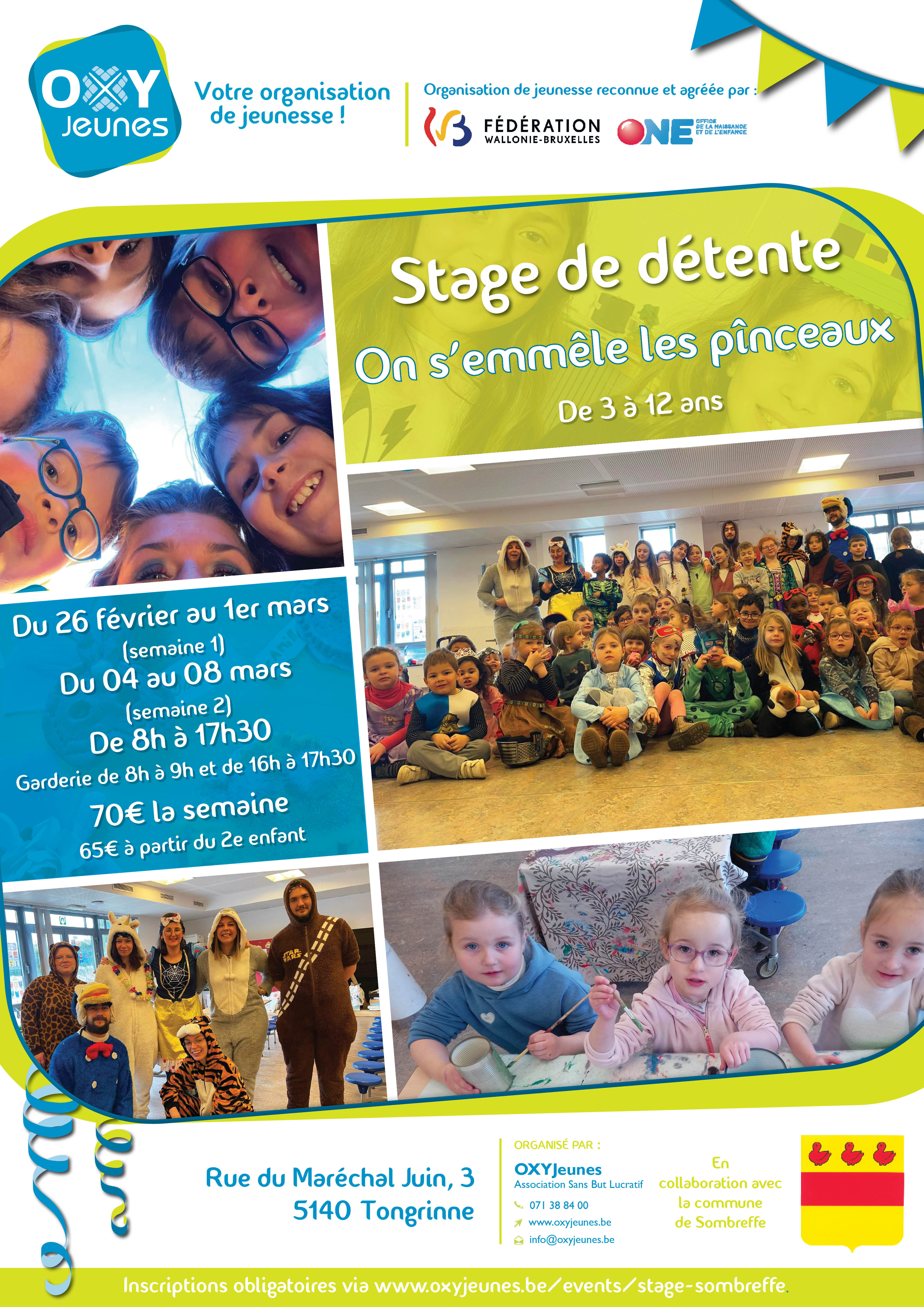 Affiche A3 print   Stage de détente 2024 @Sombreffe