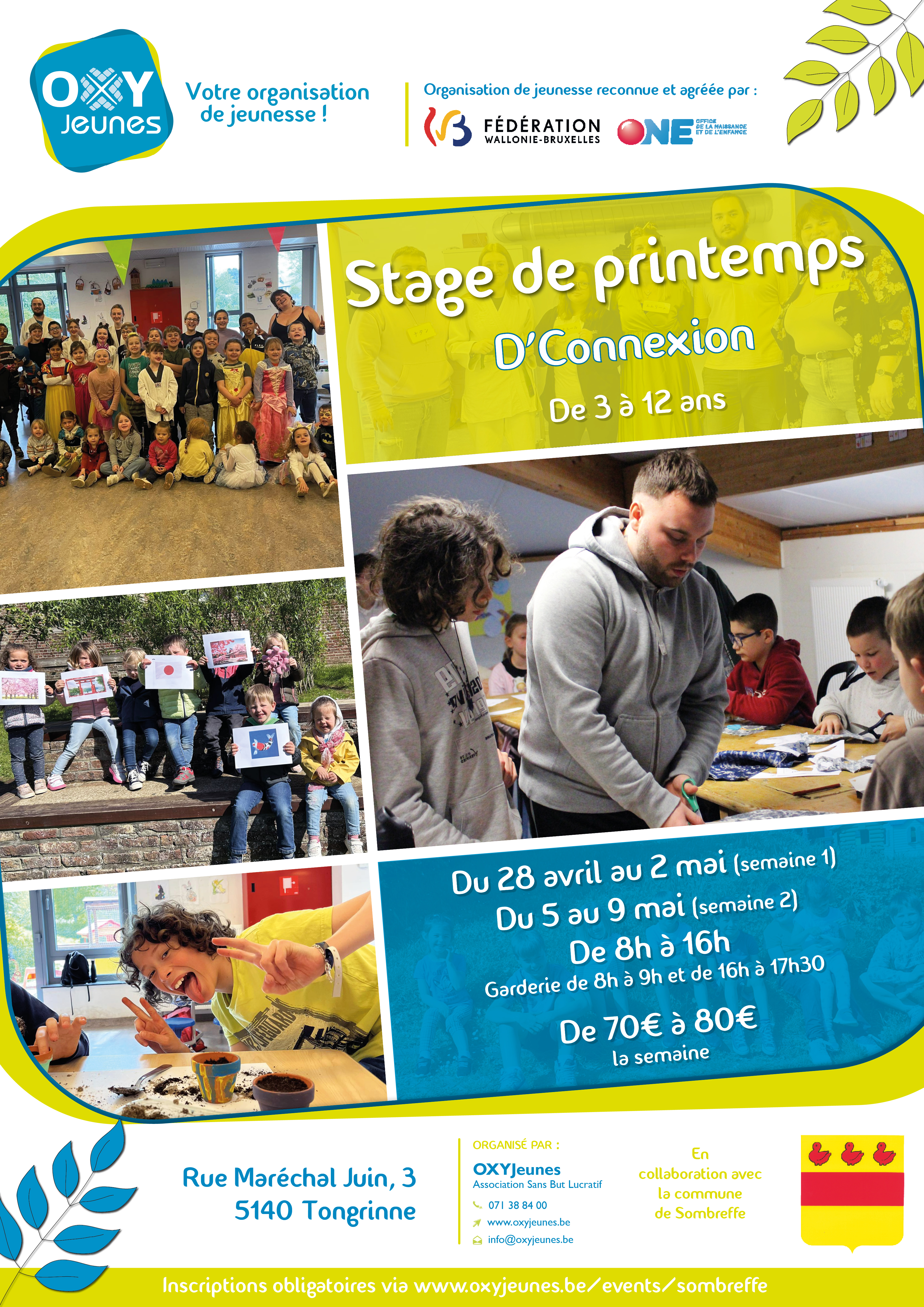 Affiche web   Stage de printemps 2025 @Sombreffe