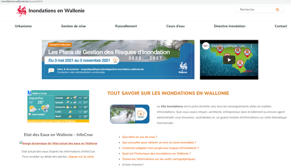Site SPW inondations