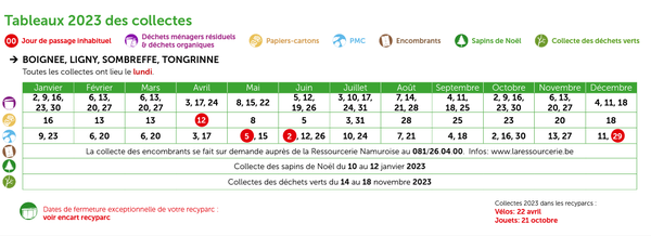 Calendrier 2023