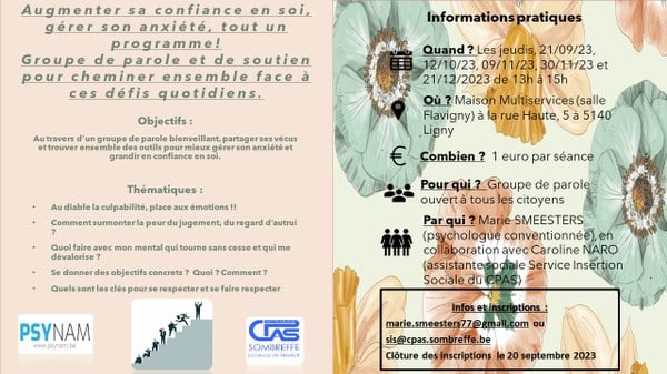 groupe de paroles confiance 09 2023